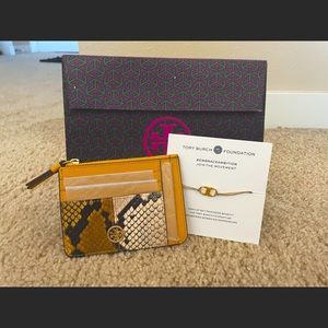 Tory Burch Robinson Exotic Multi-card Case Snake